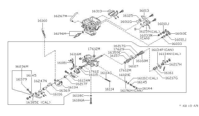 1983 Nissan Pulsar NX Carburetor Diagram 7