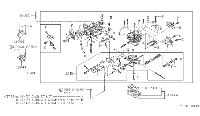1984 Nissan Pulsar NX Carburetor Diagram 2