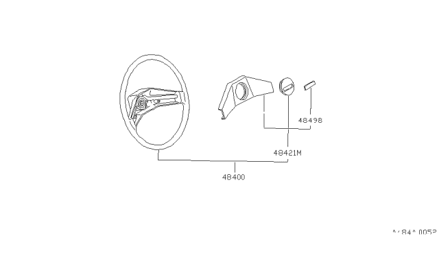 1983 Nissan Pulsar NX Steering Wheel Diagram 1