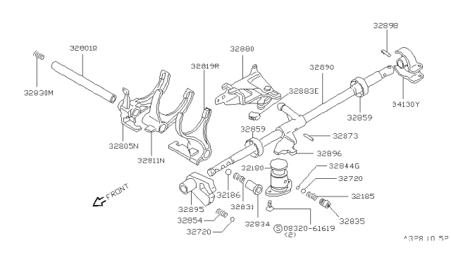 1985 Nissan Pulsar NX Transmission Shift Control Diagram