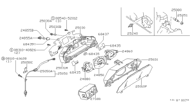 1984 Nissan Pulsar NX Instrument Meter & Gauge Diagram 4