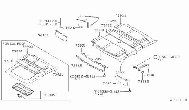 1984 Nissan Pulsar NX Roof Trimming Diagram 2