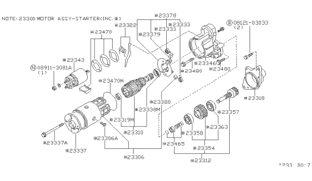 1985 Nissan Pulsar NX Starter Motor Diagram 6