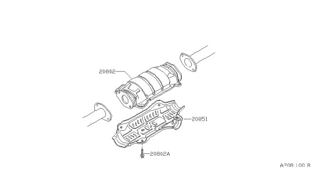 1985 Nissan Pulsar NX Catalyst Converter,Exhaust Fuel & URE In Diagram 2