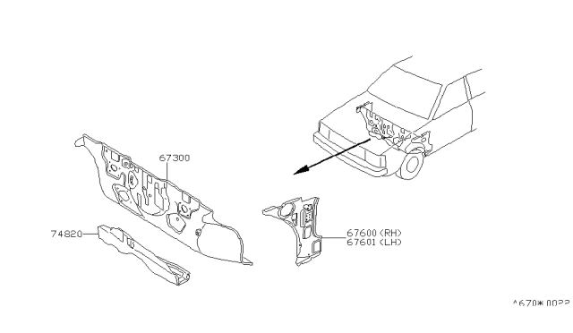 1984 Nissan Pulsar NX Dash Panel & Fitting Diagram