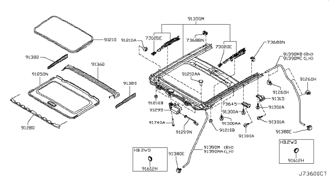 2013 Nissan Rogue Sun Roof Parts Diagram