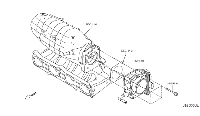 2009 Nissan Rogue Throttle Chamber Diagram