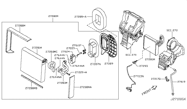 2010 Nissan Rogue Bracket-Thermistor Diagram for 27293-JM00A