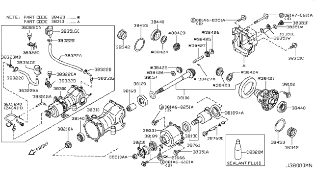 2010 Nissan Rogue Plug-Drain Diagram for 32103-4N21C