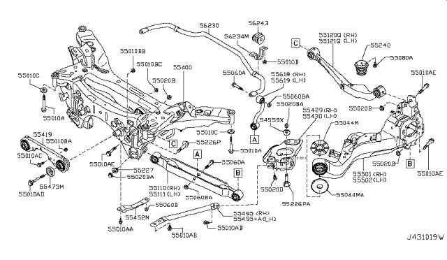 2010 Nissan Rogue Rear Suspension Diagram 12