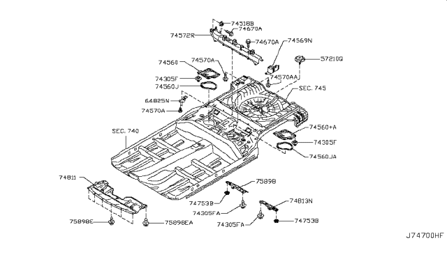 2011 Nissan Rogue Floor Fitting Diagram 3