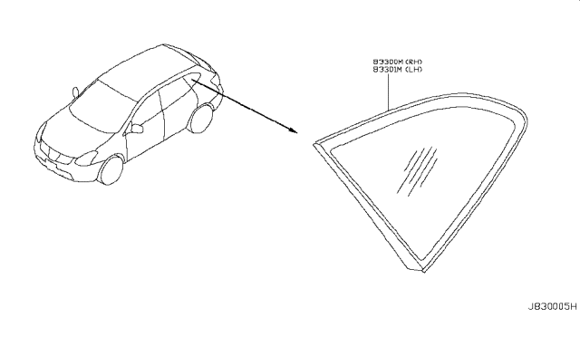 2008 Nissan Rogue Side Window Diagram