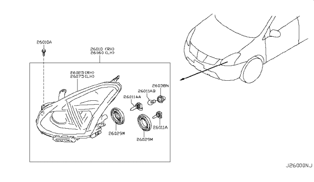 2009 Nissan Rogue Headlamp Diagram 2