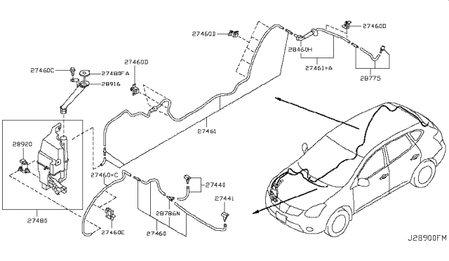 2009 Nissan Rogue Windshield Washer Diagram 2