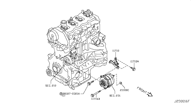2015 Nissan Rogue Alternator Fitting Diagram 1