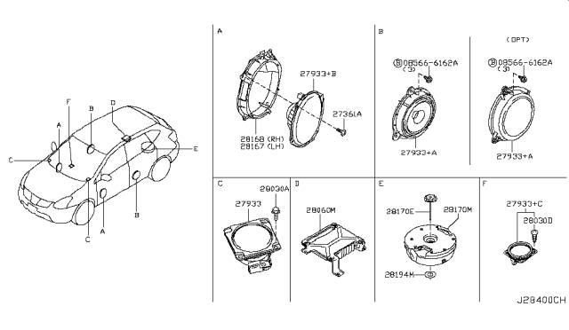 2009 Nissan Rogue Speaker Diagram 1