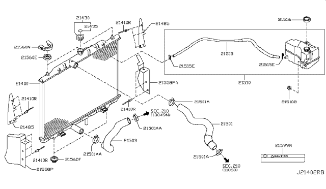 2010 Nissan Rogue Rivet Diagram for F8399-1A40B