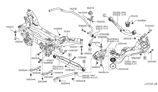 2012 Nissan Rogue Rear Suspension Diagram 3