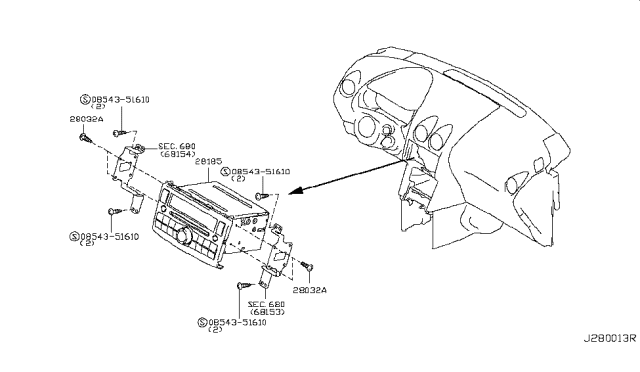 2009 Nissan Rogue Audio & Visual Diagram 3