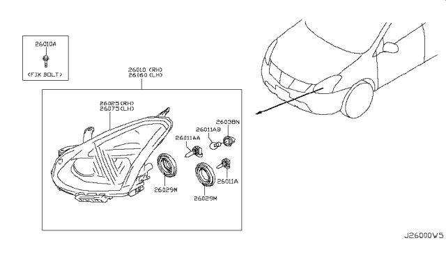 2011 Nissan Rogue Headlamp Diagram 1