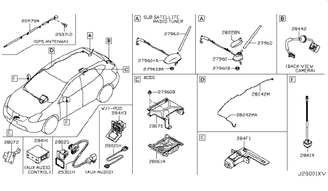 2012 Nissan Rogue Audio & Visual Diagram 2