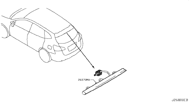 2014 Nissan Rogue High Mounting Stop Lamp Diagram 1