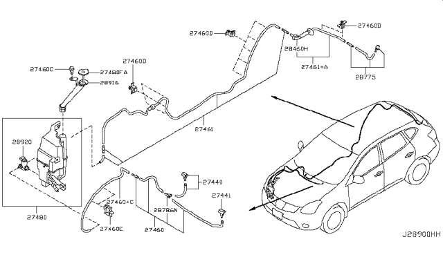 2008 Nissan Rogue Windshield Washer Diagram 1