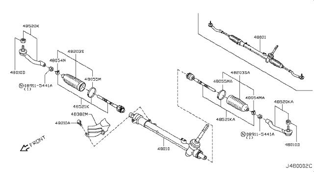 2010 Nissan Rogue Manual Steering Gear Diagram 2