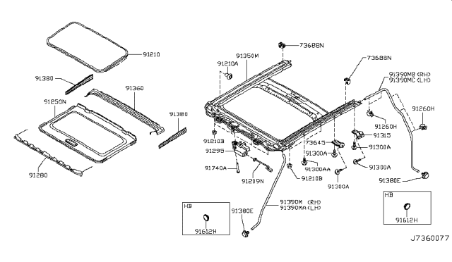 2010 Nissan Rogue Sun Roof Parts Diagram 2