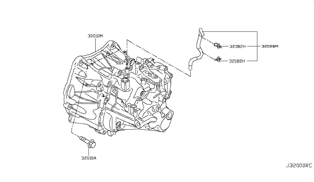 2016 Nissan Juke Manual Transmission, Transaxle & Fitting Diagram 5