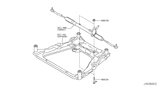 2011 Nissan Juke Steering Gear Mounting Diagram 1