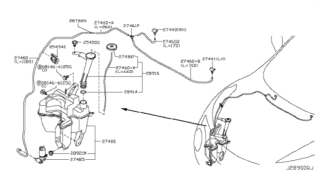 2015 Nissan Juke Pump Assembly Washer Diagram for 28920-3YM0A