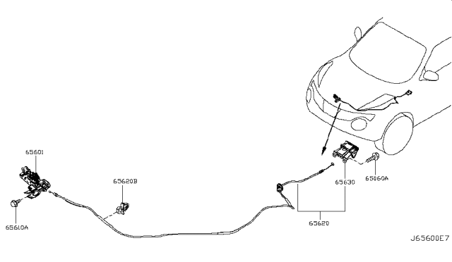 2015 Nissan Juke Hood Lock Control Diagram 1