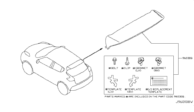 2013 Nissan Juke Air Spoiler Diagram 3