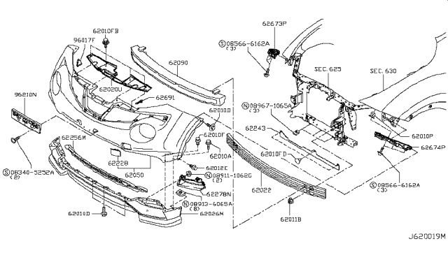 2016 Nissan Juke Front Bumper Diagram 2