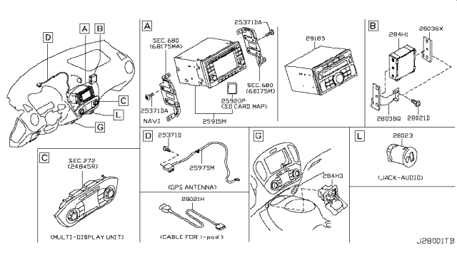 2013 Nissan Juke Audio & Visual Diagram 3