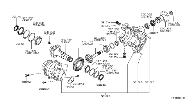 2015 Nissan Juke Transfer Case Diagram