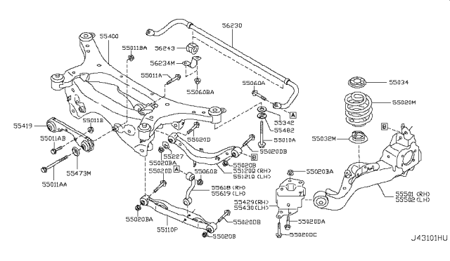 2016 Nissan Juke Link Complete-Upper, Rear Suspension Diagram for 55120-EN100