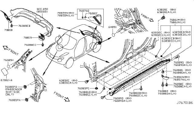 2011 Nissan Juke Body Side Fitting Diagram 2