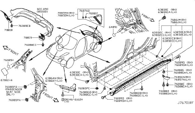 2016 Nissan Juke Body Side Fitting Diagram 2