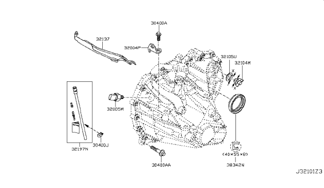 2017 Nissan Juke Transmission Case & Clutch Release Diagram 3