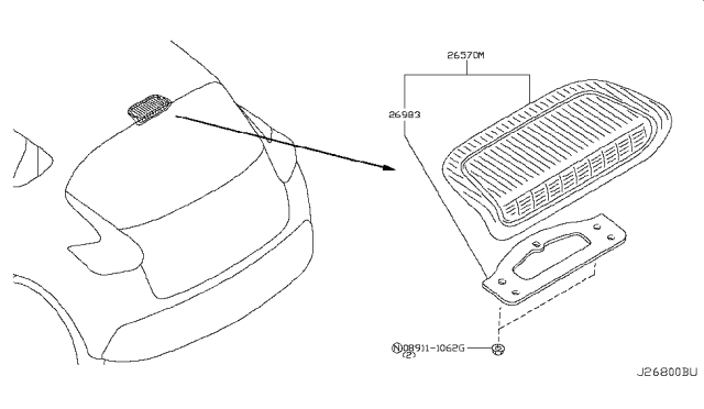 2012 Nissan Juke High Mounting Stop Lamp Diagram 1