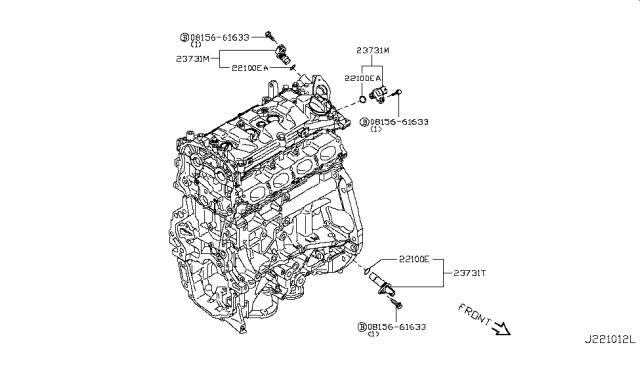 2016 Nissan Juke Distributor & Ignition Timing Sensor Diagram 1