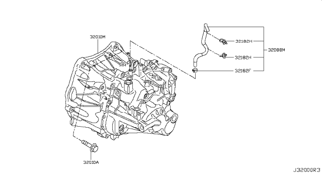 2015 Nissan Juke Manual Transmission, Transaxle & Fitting Diagram 6