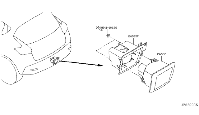 2017 Nissan Juke Fog,Daytime Running & Driving Lamp Diagram 3