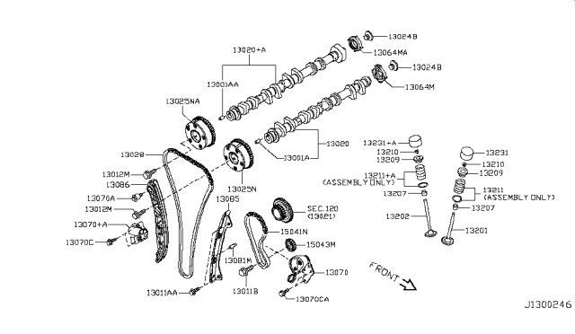 2015 Nissan Juke Camshaft & Valve Mechanism Diagram 3