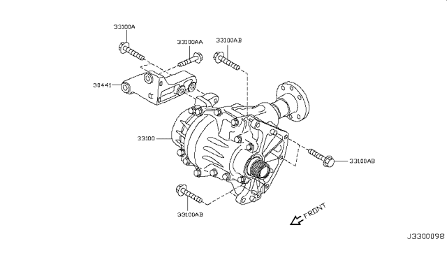 2017 Nissan Juke Transfer Assembly & Fitting Diagram