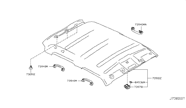 2011 Nissan Juke Roof Trimming Diagram 1