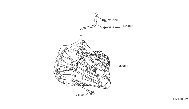 2017 Nissan Juke Manual Transmission, Transaxle & Fitting Diagram 1