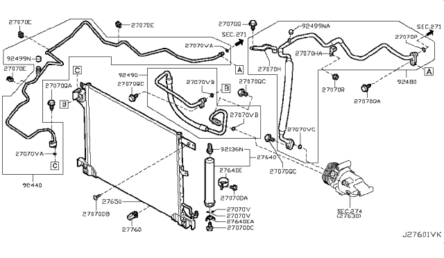 2016 Nissan Juke Hose-Flexible,High Diagram for 92490-3YM0A